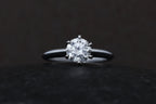Classic 6 Prongs Round Brilliant Diamond Ring