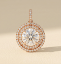 Lab Diamond Round Halo Pendant