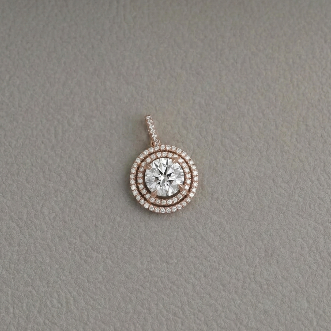 Lab Diamond Round Halo Pendant