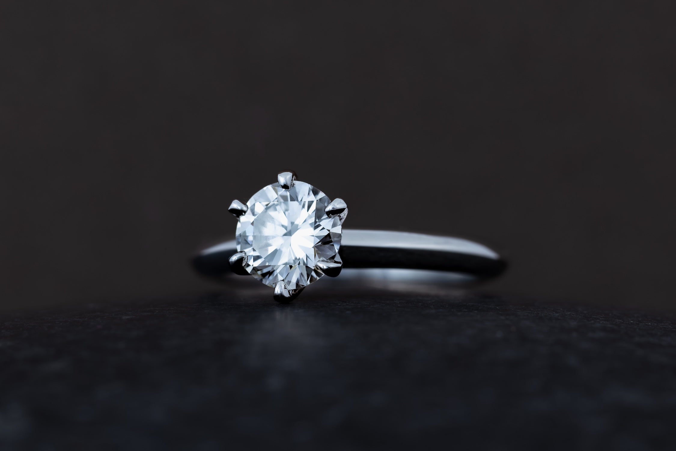 Classic 6 Prongs Round Brilliant Diamond Ring