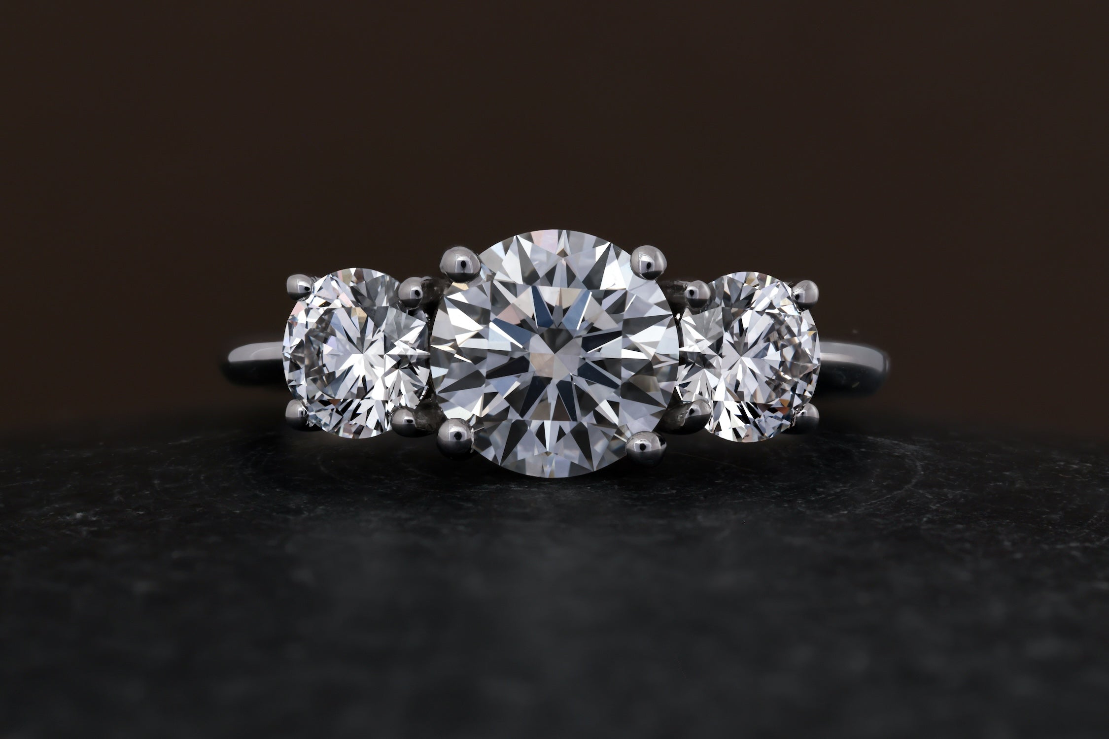 Classic 3-Stone Brilliant Diamond Ring