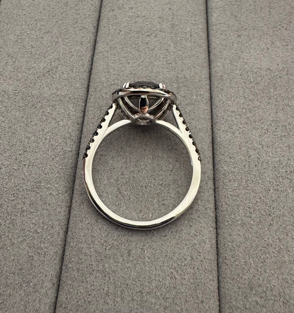 Spinel Cushion-cut Halo Ring