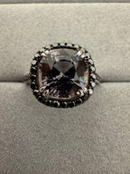 Spinel Cushion-cut Halo Ring