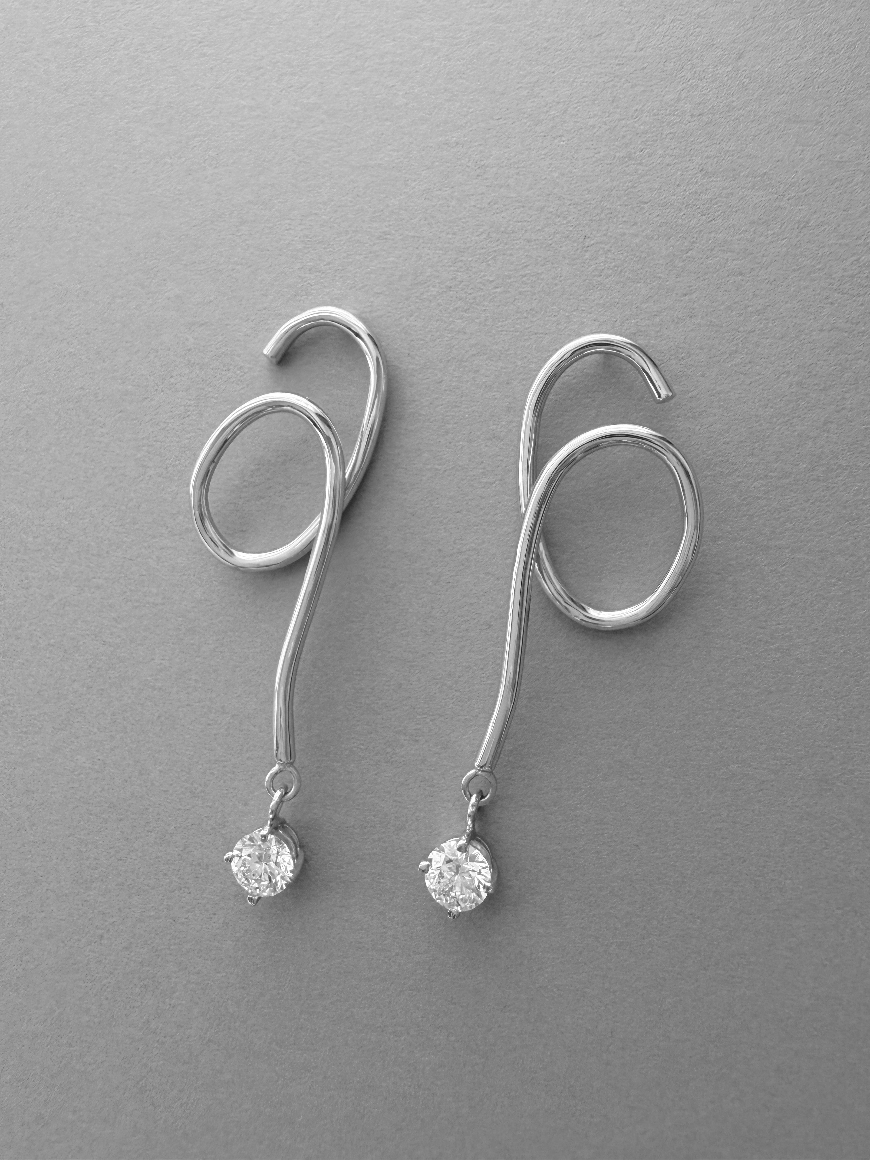 Diamond Loop Earrings