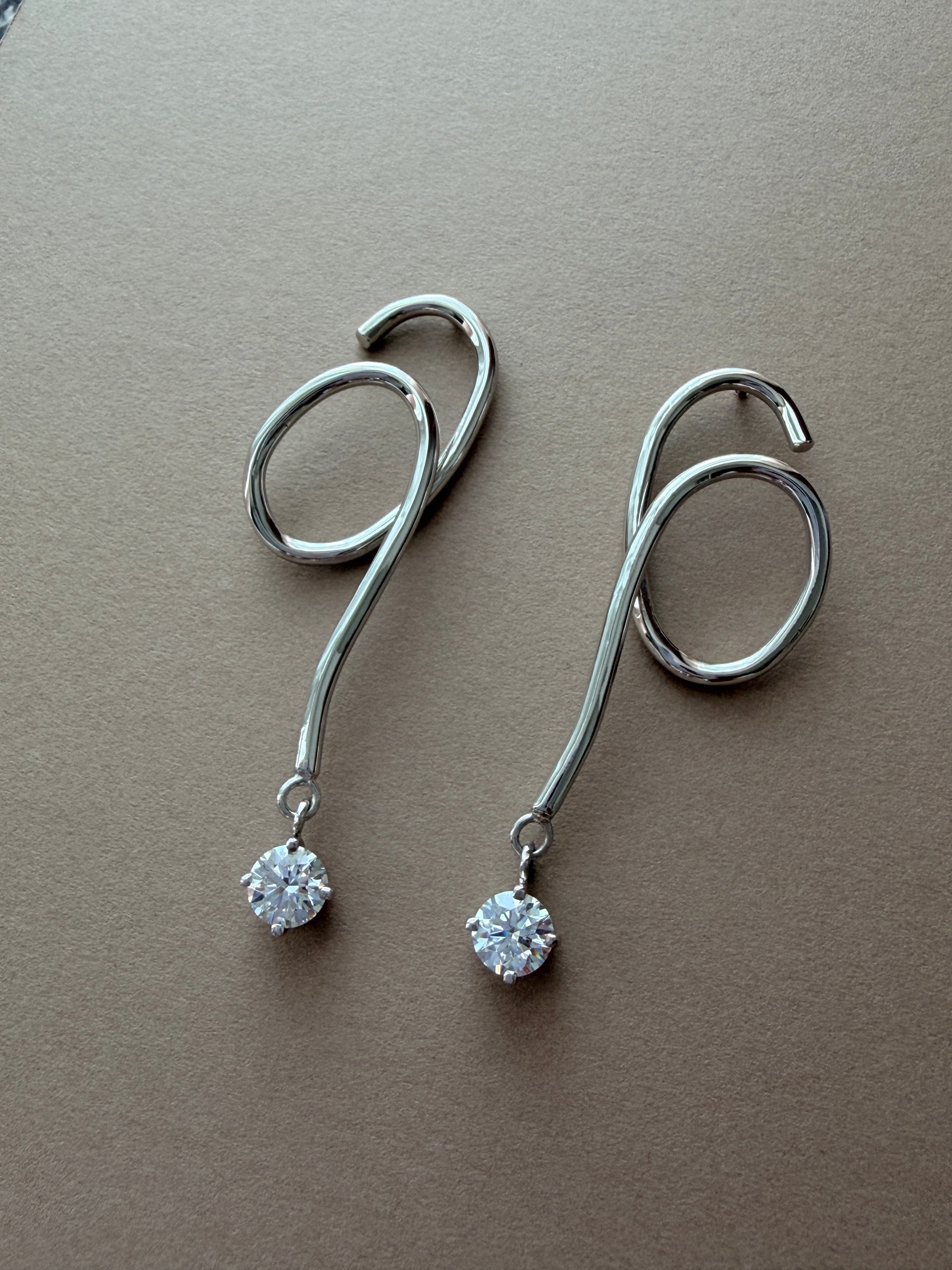 Diamond Loop Earrings