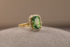 Tourmaline Halo Ring
