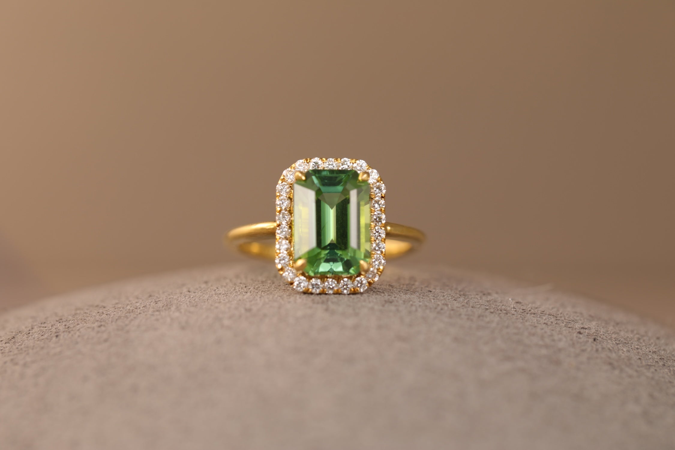 Tourmaline Halo Ring