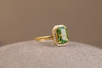 Tourmaline Halo Ring