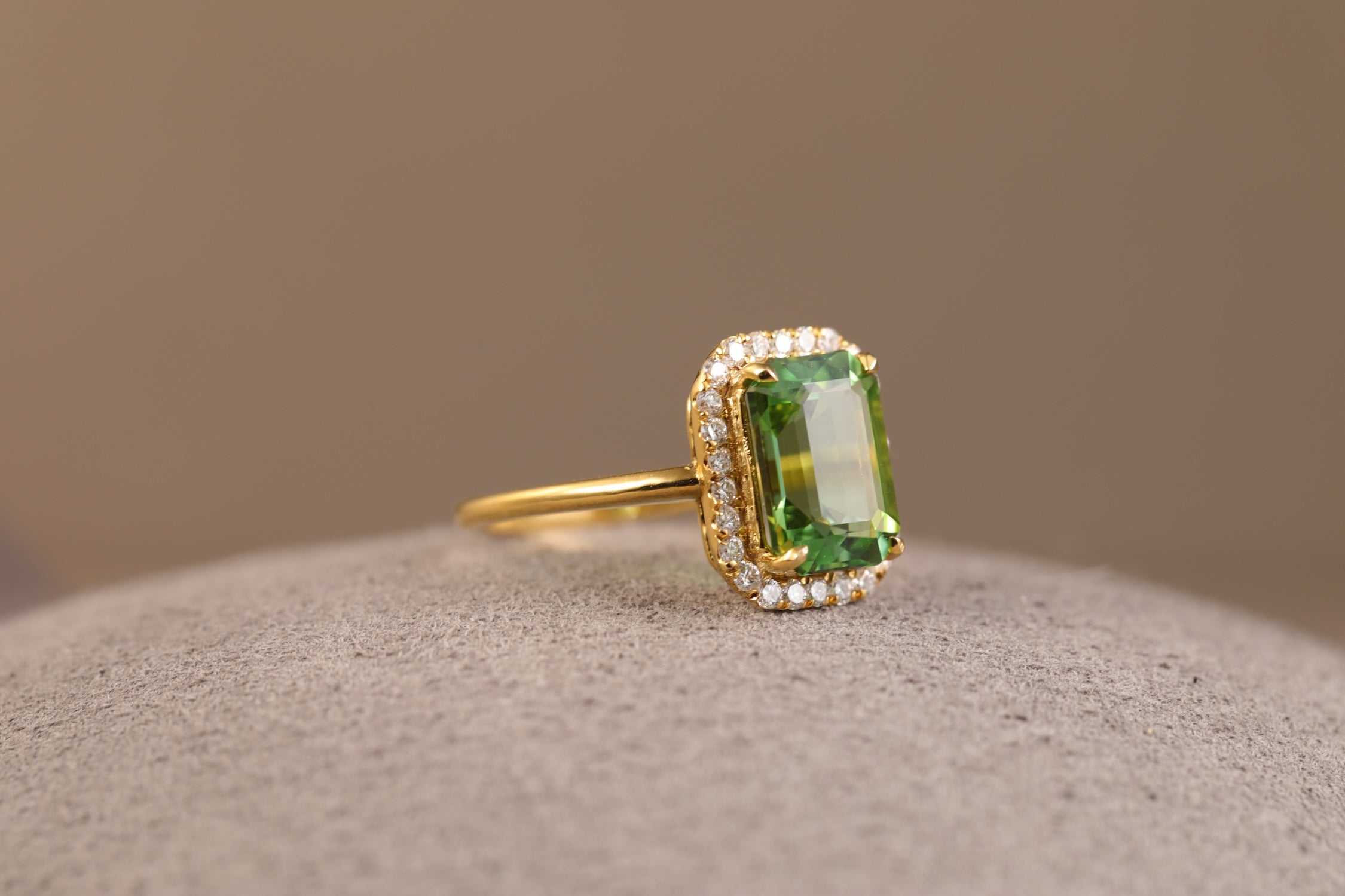 Tourmaline Halo Ring