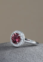 AURORA Rubellite Halo ring