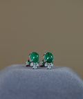 Emerald Cabochon Earrings