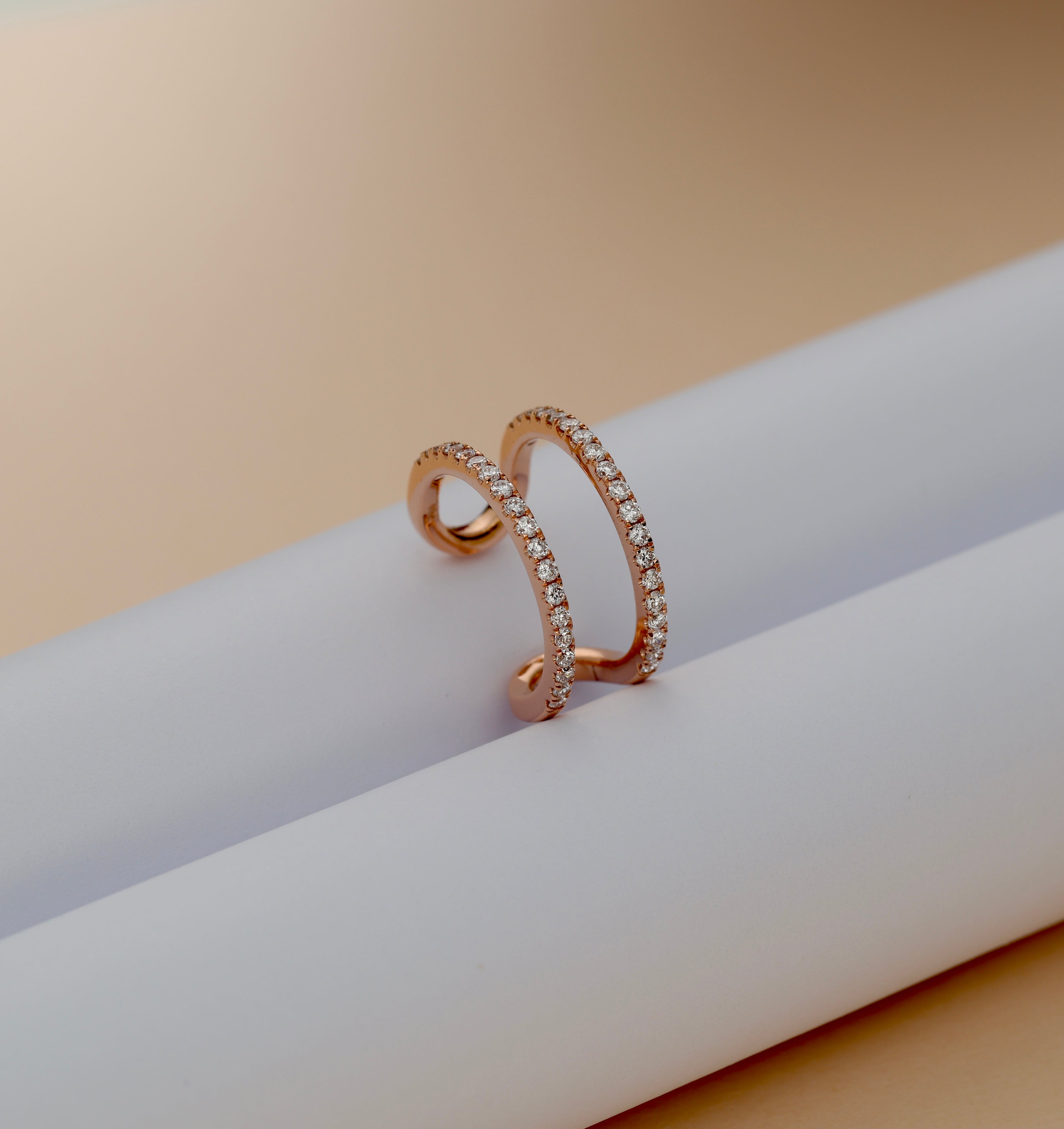 HORIZON Double Band Pavé Ring