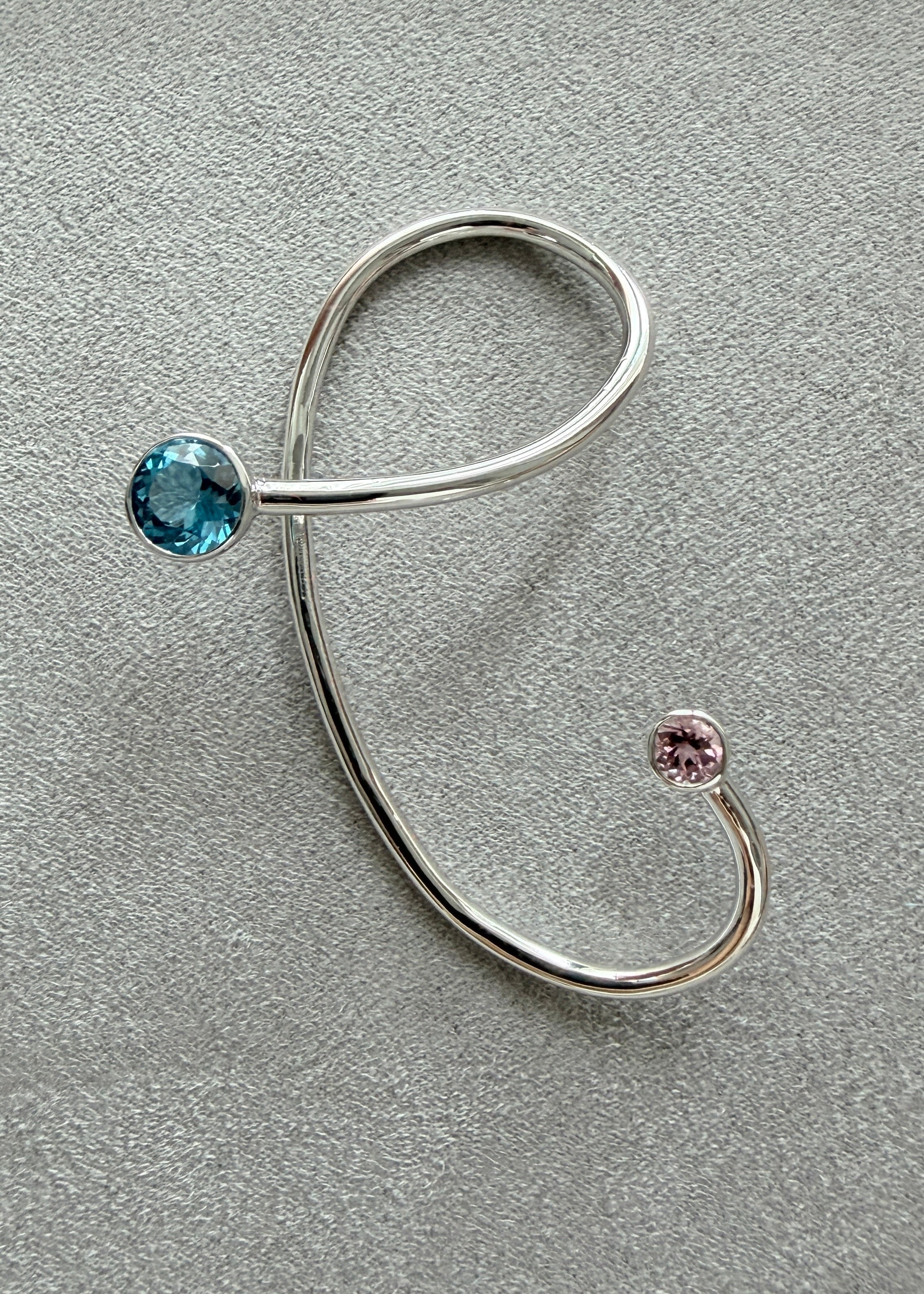 Topaz and Tourmaline Ear Cuff